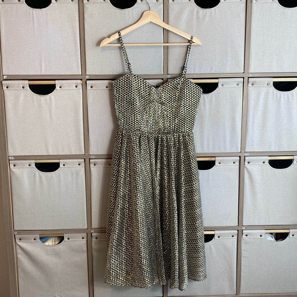 Dress The Population Rachael metallic midi dress - Picture 4 of 10